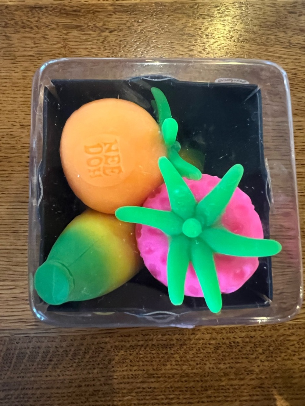 Groovy NeeDoh Fruit Toy - Pink & Green - Picture 2 of 2